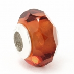 Topaz Faceted Glass Bead